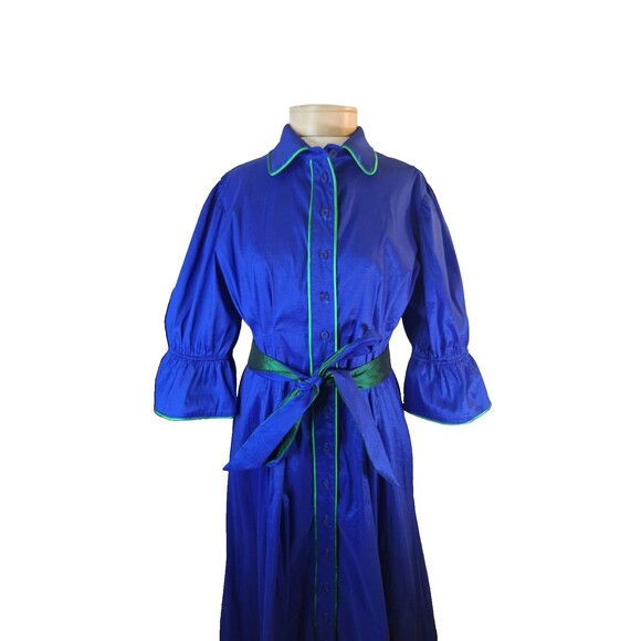 LAKE LADY Carol Maxi Dress Sz XL with Reversible Hem Holiday Derby Party Formal - Picture 6 of 16